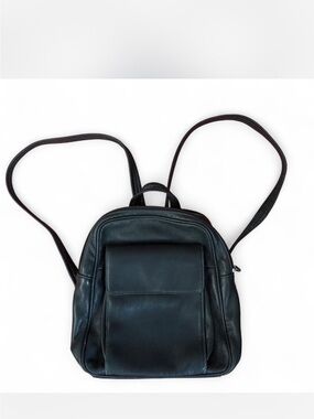 Tignanello Black Leather Backpack